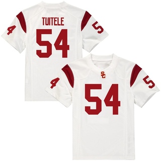 AJ Tuitele Replica White Youth USC Trojans Football Jersey