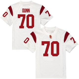 Aaron Dunn Replica White Youth USC Trojans Football Jersey