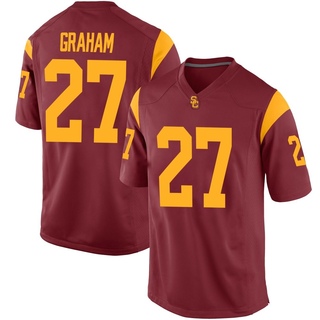 Alex Graham Replica Men's USC Trojans Cardinal Football Jersey