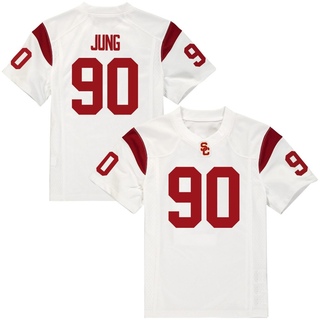 Brady Jung Replica White Youth USC Trojans Football Jersey
