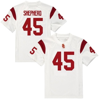 Brandon Shepherd Replica White Men's USC Trojans Football Jersey