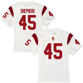 Brandon Shepherd Replica White Women's USC Trojans Football Jersey