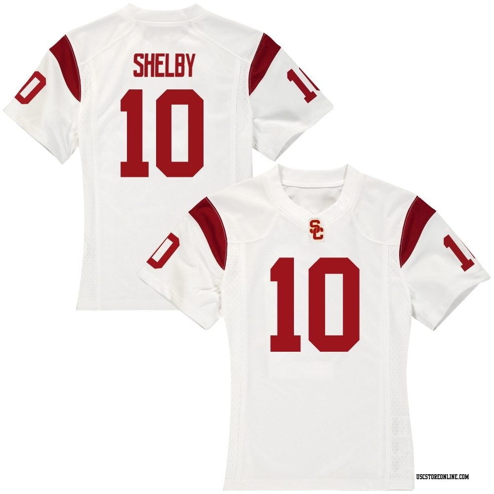 Braylan Shelby Replica White Women's USC Trojans Football Jersey