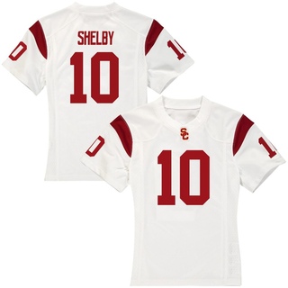 Braylan Shelby Replica White Women's USC Trojans Football Jersey