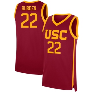 Brit Burden Replica Youth USC Trojans Cardinal Performance Basketball Jersey