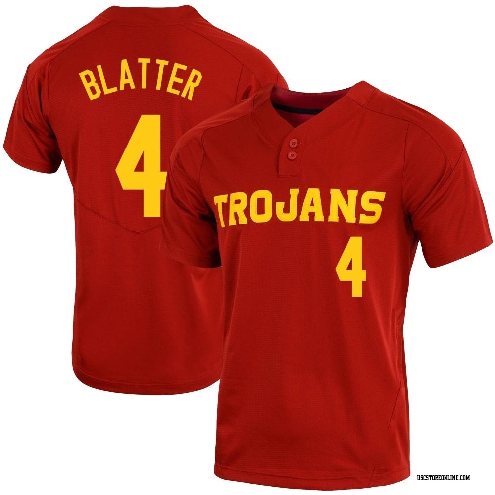 Brock Blatter Replica Youth USC Trojans Cardinal Vapor Two-Button Baseball Jersey