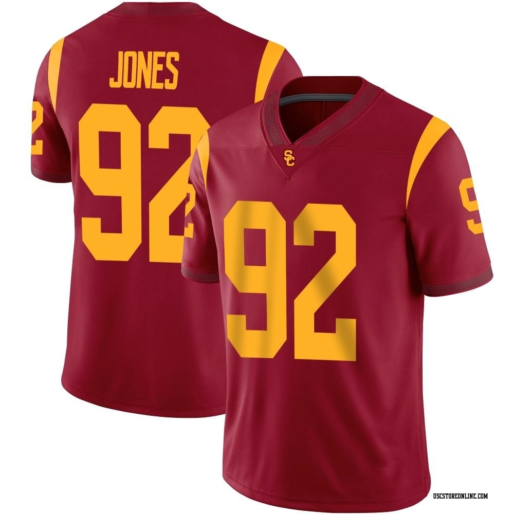 Carlon Jones Game Youth USC Trojans Cardinal Football Jersey