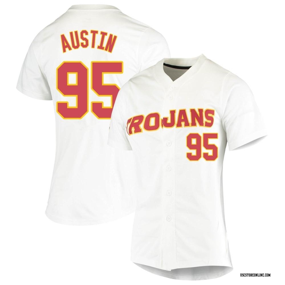 Channing Austin Replica White Women's USC Trojans Vapor Untouchable Full-Button Baseball Jersey
