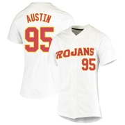 Channing Austin Replica White Women's USC Trojans Vapor Untouchable Full-Button Baseball Jersey