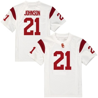 Chasen Johnson Replica White Men's USC Trojans Football Jersey
