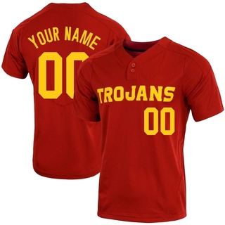 Custom Replica Men's USC Trojans Cardinal Vapor Two-Button Baseball Jersey