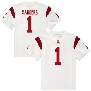 Eli Sanders Replica White Men's USC Trojans Football Jersey