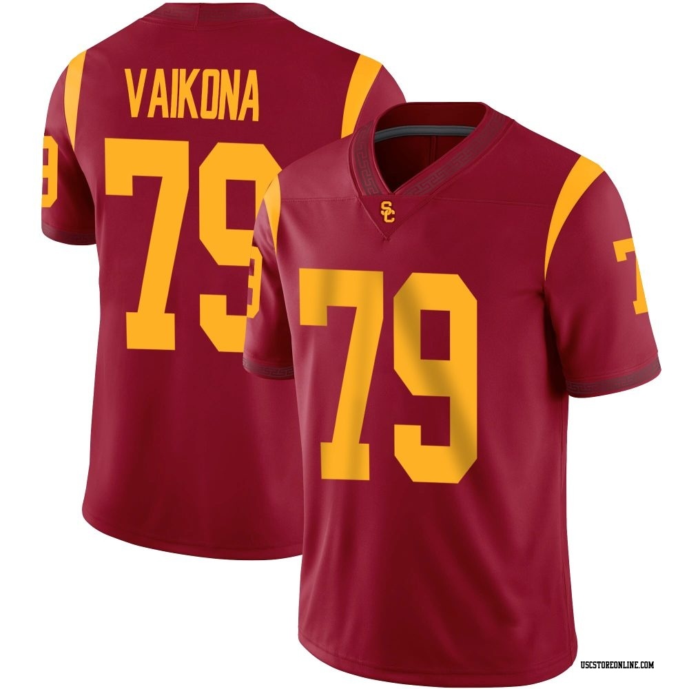 Elijah Vaikona Game Men's USC Trojans Cardinal Football Jersey