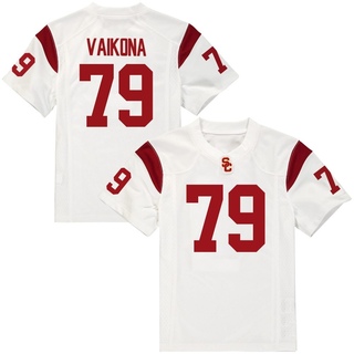 Elijah Vaikona Replica White Men's USC Trojans Football Jersey
