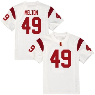 Fisher Melton Replica White Men's USC Trojans Football Jersey