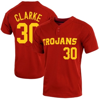 Garrett Clarke Replica Men's USC Trojans Cardinal Vapor Two-Button Baseball Jersey