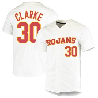 Garrett Clarke Replica White Youth USC Trojans Vapor Untouchable Full-Button Baseball Jersey