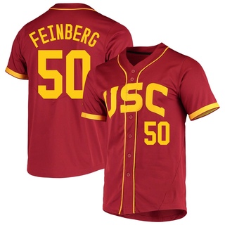 Harrison Feinberg Replica Men's USC Trojans Cardinal Vapor Untouchable Full-Button Baseball Jersey