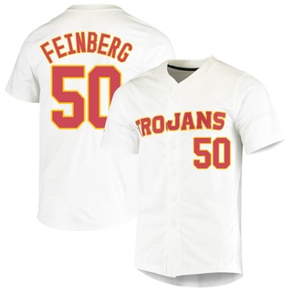 Harrison Feinberg Replica White Men's USC Trojans Vapor Untouchable Full-Button Baseball Jersey