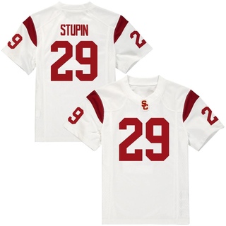 Jack Stupin Replica White Men's USC Trojans Football Jersey