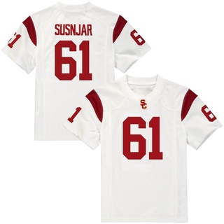 Jack Susnjar Replica White Youth USC Trojans Football Jersey