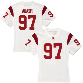 Jide Abasiri Replica White Women's USC Trojans Football Jersey