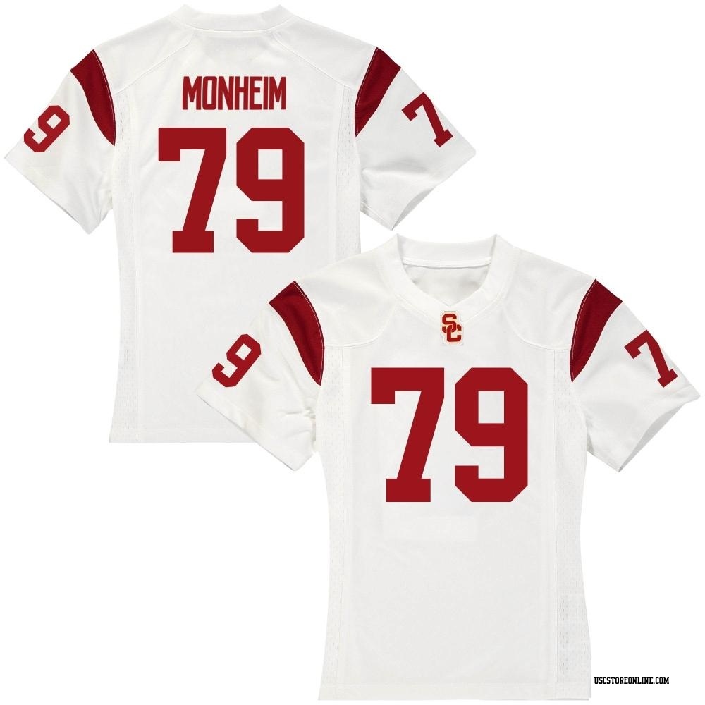 Jonah Monheim Replica White Women's USC Trojans Football Jersey