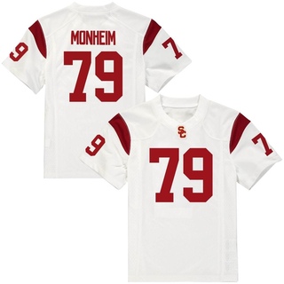 Jonah Monheim Replica White Youth USC Trojans Football Jersey