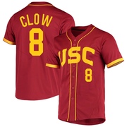 Nate Clow Replica Men's USC Trojans Cardinal Vapor Untouchable Full-Button Baseball Jersey