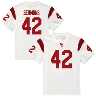 RJ Sermons Replica White Men's USC Trojans Football Jersey