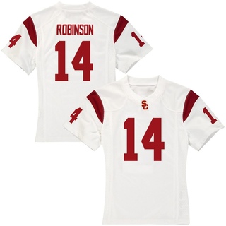 Ta'Mere Robinson Replica White Women's USC Trojans Football Jersey