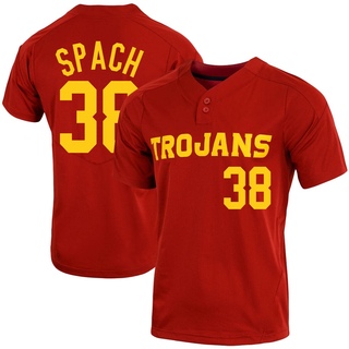 Toby Spach Replica Men's USC Trojans Cardinal Vapor Two-Button Baseball Jersey