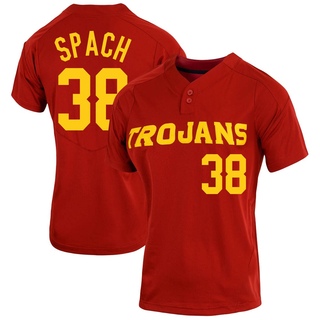 Toby Spach Replica Women's USC Trojans Cardinal Vapor Two-Button Baseball Jersey