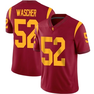 Willi Wascher Game Youth USC Trojans Cardinal Football Jersey