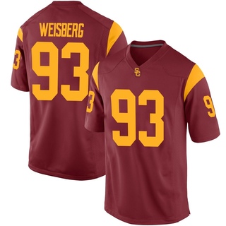 William Weisberg Replica Men's USC Trojans Cardinal Football Jersey